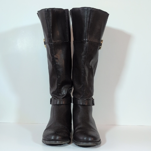 Adrienne Vittadini Brown Knee High Boots Size 8 - Picture 2 of 13